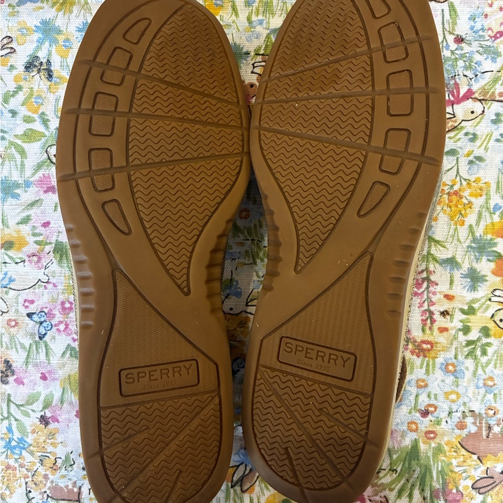 Women’s Sperry Tan Leather Boat Shoes with Laces - Picture 4 of 4